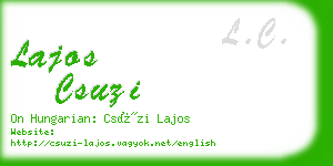 lajos csuzi business card